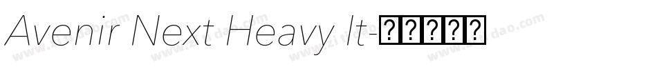 Avenir Next Heavy It字体转换